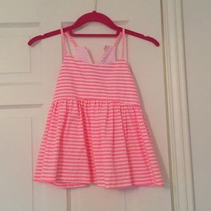 Pink and White Spaghetti Strap Top